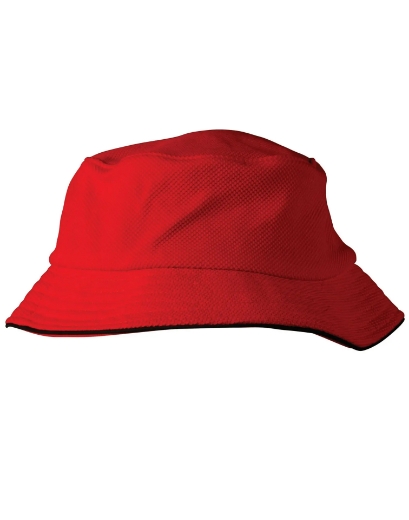 Picture of Winning Spirit, Pique mesh w sandwich trim bucket hat